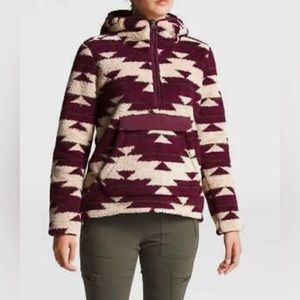 The North Face Campshire Geo Print Hooded Plush Fleece Anorak